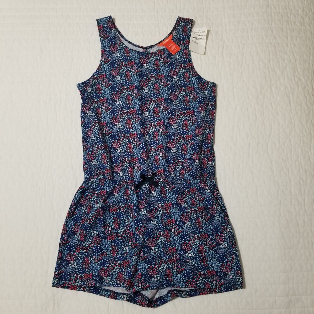Joe Fresh Floral Print Romper Midnight Blue Size L